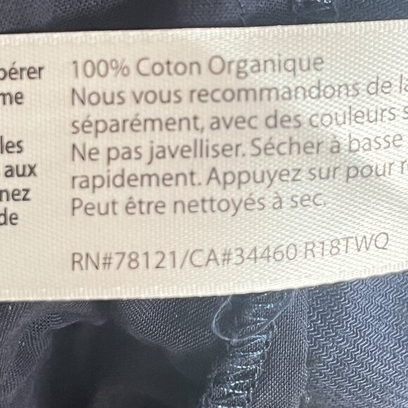 Eileen Fisher Straight Leg Linen Pants Navy Blue Sz 8 - Picture 5 of 5